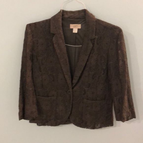 Loft Outlet Taupe Lace Blazer - Picture 1 of 2